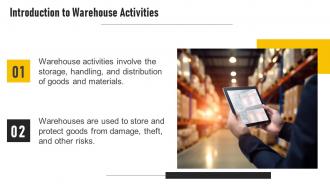 Warehouse Activities Powerpoint Presentation And Google Slides ICP Image Professionally