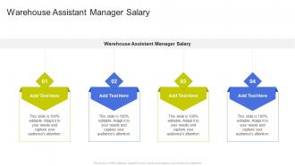 Warehouse Assistant Manager Salary In Powerpoint And Google Slides Cpb