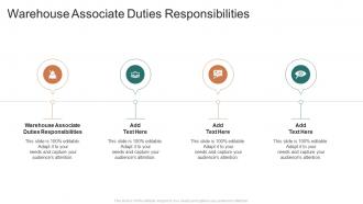Warehouse Associate Duties Responsibilities In Powerpoint And Google Slides Cpb