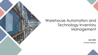 Warehouse Automation And Technology Inventory Management PPT Graphics AT
