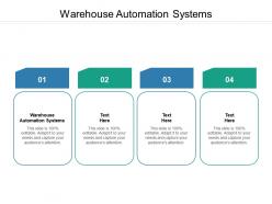 Warehouse automation systems ppt powerpoint presentation inspiration ideas cpb