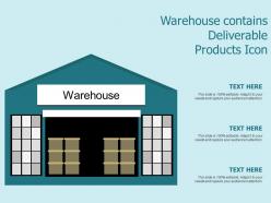 Warehouse contains deliverable products icon