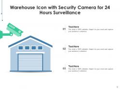 Warehouse Icon Document Depicting Managing Logistics Security