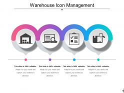 Warehouse icon management ppt inspiration
