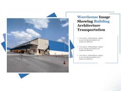 Warehouse image showing building architecture transportation