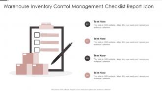Warehouse Inventory Control Management Checklist Report Icon