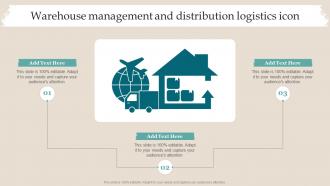 Warehouse Management And Distribution Logistics Icon