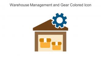 Warehouse Management And Gear Colored Icon In Powerpoint Pptx Png And Editable Eps Format