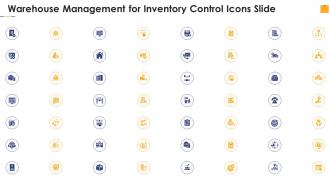 Warehouse Management For Inventory Control Icons Slide Ppt Slides