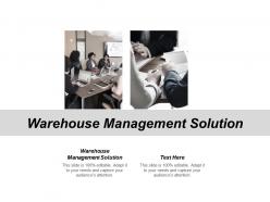 Warehouse management solution ppt powerpoint presentation gallery graphic cpb
