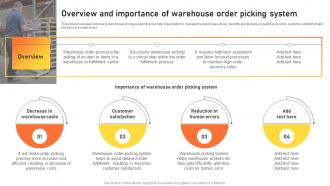 Warehouse Management Strategies Overview And Importance Of Warehouse Order Picking System