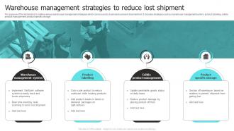 Warehouse Management Strategies To Reduce Lost Shipment