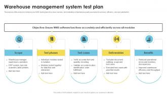 Warehouse Management System Test Plan