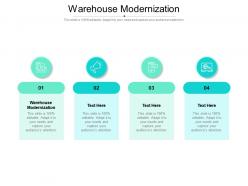 Warehouse modernization ppt powerpoint presentation infographic template good cpb