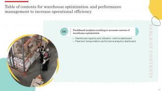 Warehouse Optimization And Performance Management To Increase Operational Efficiency Deck Colorful Editable