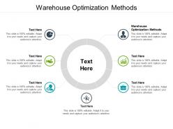 Warehouse optimization methods ppt powerpoint presentation graphics cpb