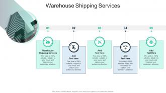 Warehouse Shipping Services In Powerpoint And Google Slides Cpb