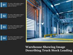 Warehouse showing image describing truck stock loading
