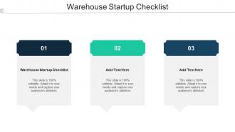 Warehouse Startup Checklist Ppt Powerpoint Presentation Pictures Slide Portrait Cpb