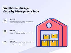 Warehouse storage capacity management icon