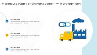 Warehouse Supply Chain Management With Strategy Icon