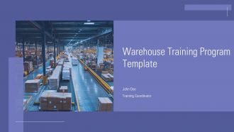 Warehouse Training Program Template PPT PowerPoint ACP