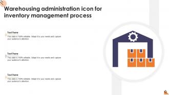Warehousing Administration Icon For Inventory Management Process