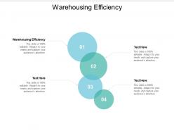 Warehousing efficiency ppt powerpoint presentation layouts infographic template cpb