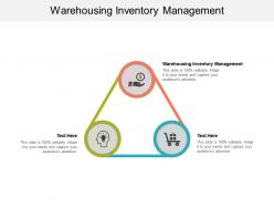 Warehousing inventory management ppt powerpoint presentation pictures show cpb