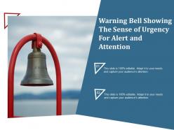 Warning bell showing the sense of urgency for alert and attention