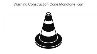 Warning Construction Cone Monotone Icon In Powerpoint Pptx Png And Editable Eps Format