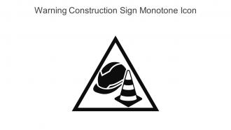 Warning Construction Sign Monotone Icon In Powerpoint Pptx Png And Editable Eps Format