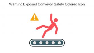 Warning Exposed Conveyor Safety Colored Icon In Powerpoint Pptx Png And Editable Eps Format