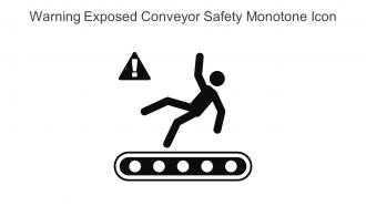Warning Exposed Conveyor Safety Monotone Icon In Powerpoint Pptx Png And Editable Eps Format