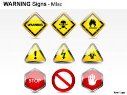 Warning sign misc powerpoint presentation slides
