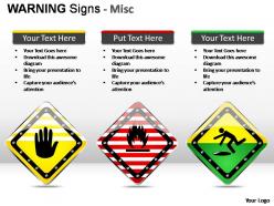 Warning sign misc powerpoint presentation slides