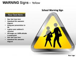 Warning sign yellow powerpoint presentation slides