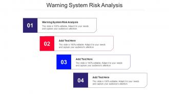 Warning System Risk Analysis Ppt Powerpoint Presentation Model Maker Cpb