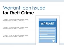 Warrant icon issued for theft crime