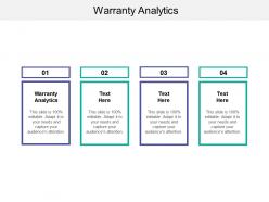 Warranty analytics ppt powerpoint presentation icon inspiration cpb