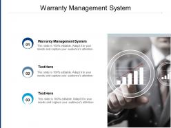 Warranty management system ppt powerpoint presentation ideas microsoft cpb