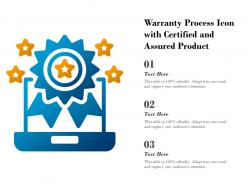 Warranty Process Icon With Certified And Assured Product