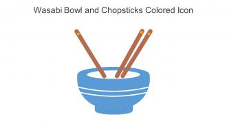 Wasabi Bowl And Chopsticks Colored Icon In Powerpoint Pptx Png And Editable Eps Format