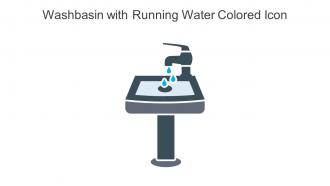 Washbasin With Running Water Colored Icon In Powerpoint Pptx Png And Editable Eps Format