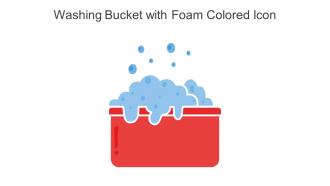 Washing Bucket With Foam Colored Icon In Powerpoint Pptx Png And Editable Eps Format