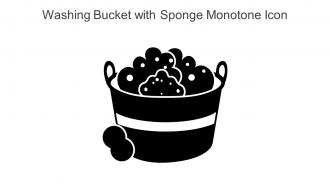 Washing Bucket With Sponge Monotone Icon In Powerpoint Pptx Png And Editable Eps Format