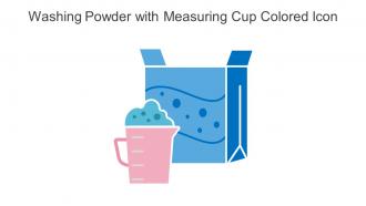 Washing Powder With Measuring Cup Colored Icon In Powerpoint Pptx Png And Editable Eps Format
