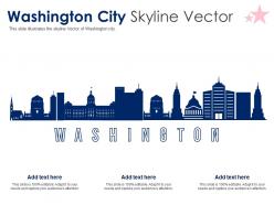 Washington city skyline vector powerpoint presentation ppt template