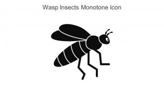Wasp Insects Monotone Icon In Powerpoint Pptx Png And Editable Eps Format
