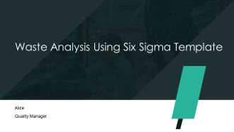 Waste Analysis Using Six Sigma Template PPT Presentation ACP